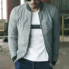 Куртка-бомбер мужская на молнии, в стиле хип-хоп, приталенная, размера плюс