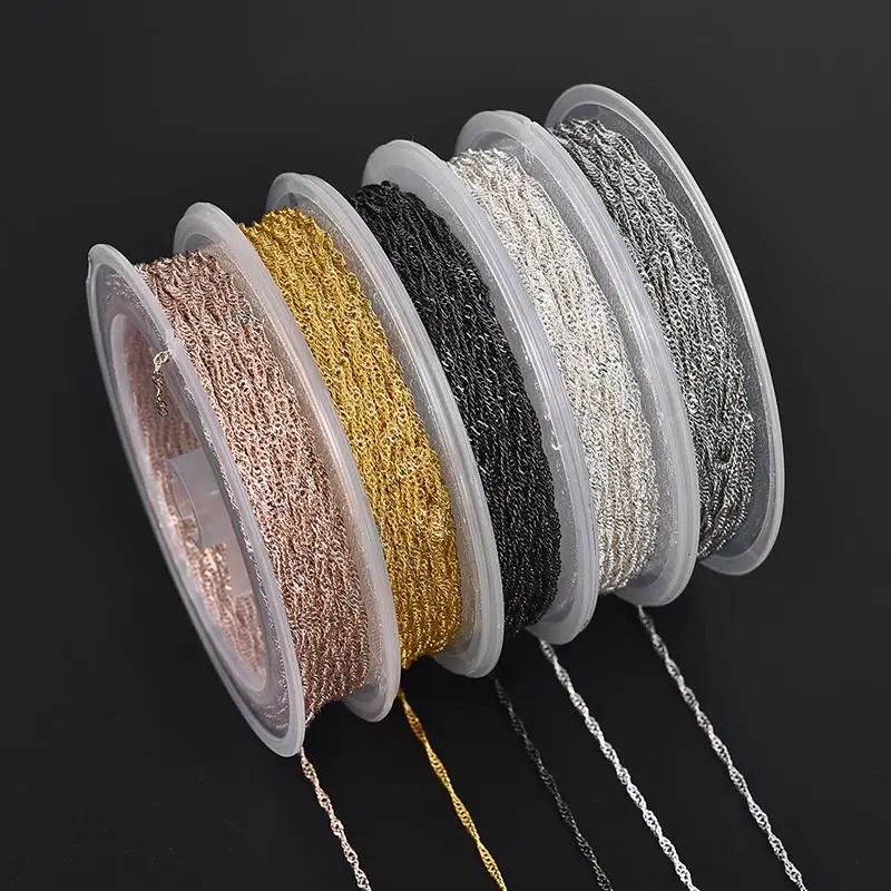 

10m/Lot Ripple Iron Chain With Lobster Clasp Open Ring DIY Jewelry Making Accessories Handmade Necklace Bracelet Jewelry Finding