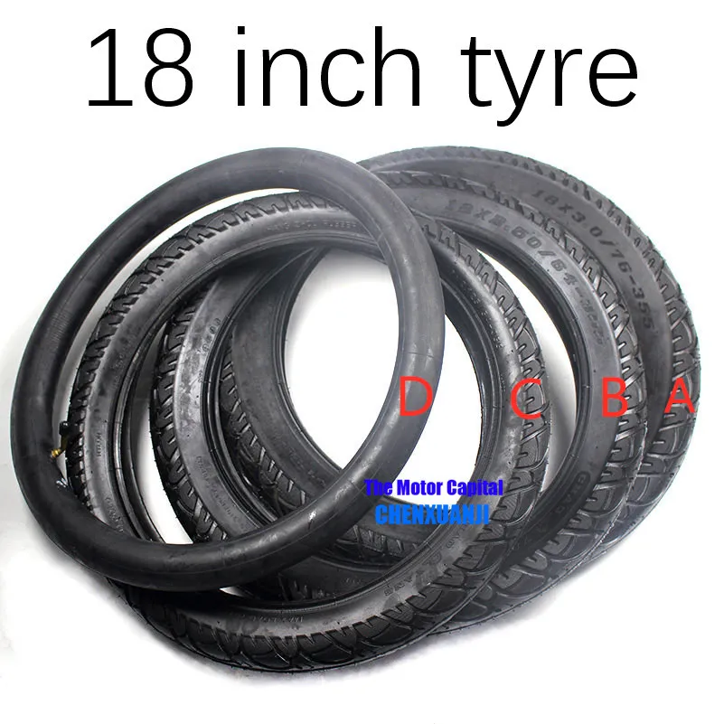 Новая 18x3,0, 18x2,50, 18x2,125 многостильная 18 дюймовая внутренняя шина и внешняя шина подходит для многих газовых электрических скутеров и электронных велосипедов