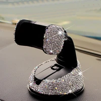 auto windows and air vent universal car mobile phone holder crystal rhinestones 360 degree car phone holder for car dashboard