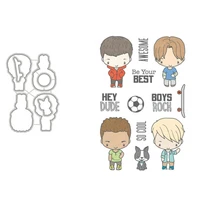 clear stamps and cutting dies boys rock so cool be your best for diy scrapbook photo album craft card 2021 new