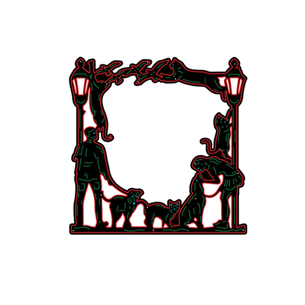 Люди животные рамка металлические режущие штампы собаки кошки Нож Форма для