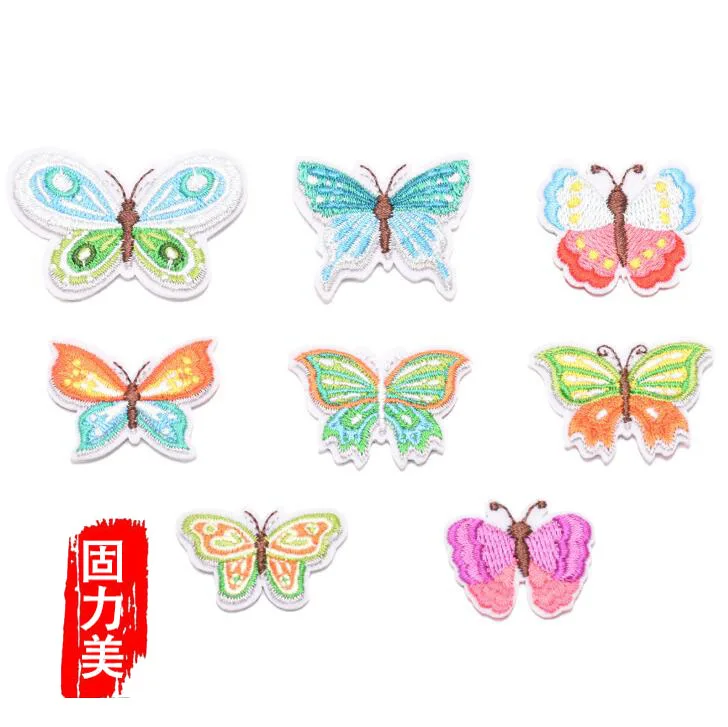 10 шт. цветная вышитая нашивка бабочка|Заплатки| |