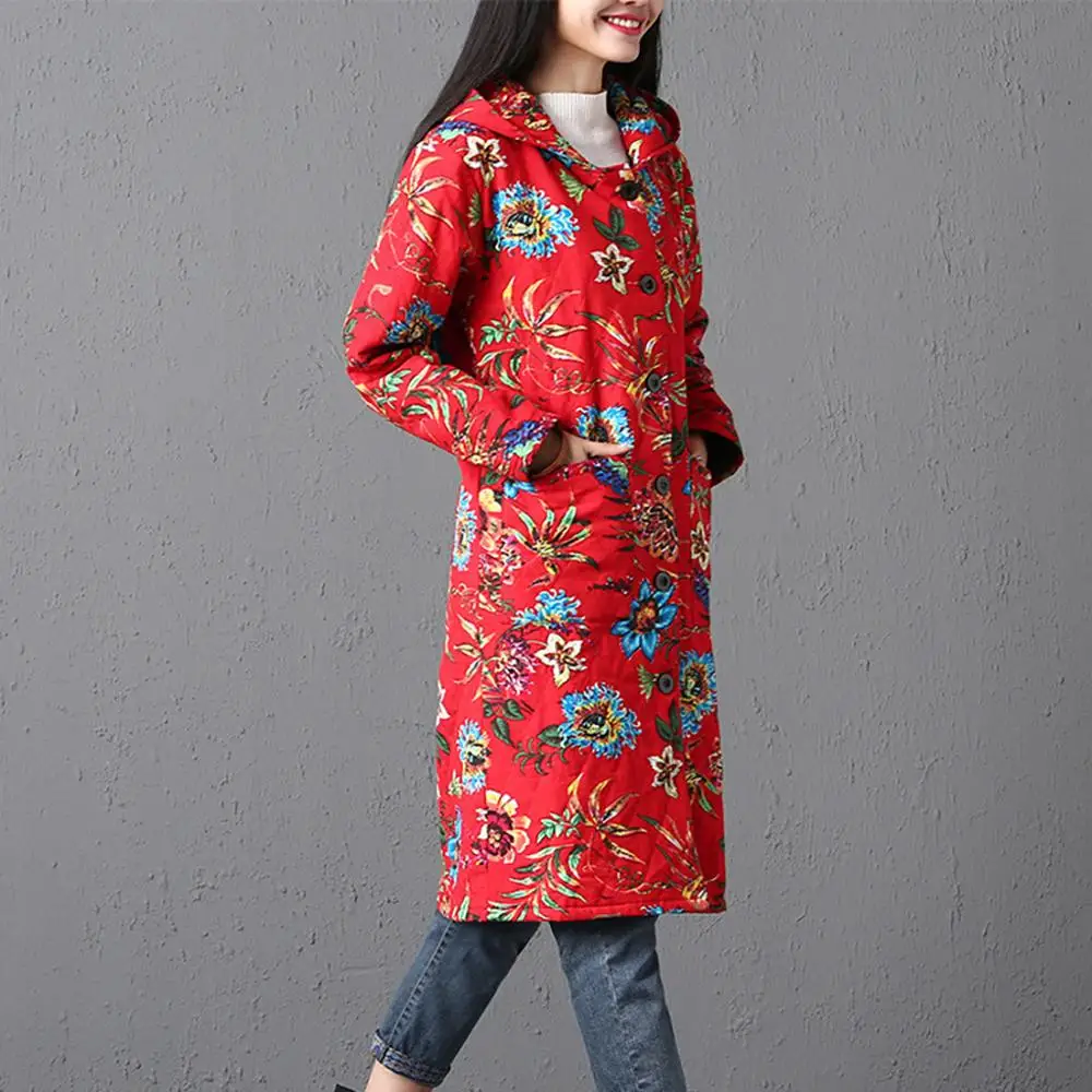 

Winter Jacket Women Chinese Style Thick Coat Plus Size Abrigos Mujer Invierno Manteau Femme Hiver Kurtka Damska Dames Winterjas