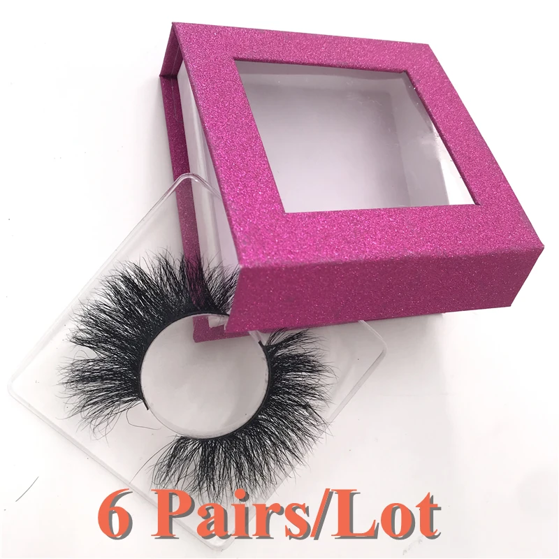 6 парт/лот 25 мм 5D норковые ресницы по лучшей цене высококачественные