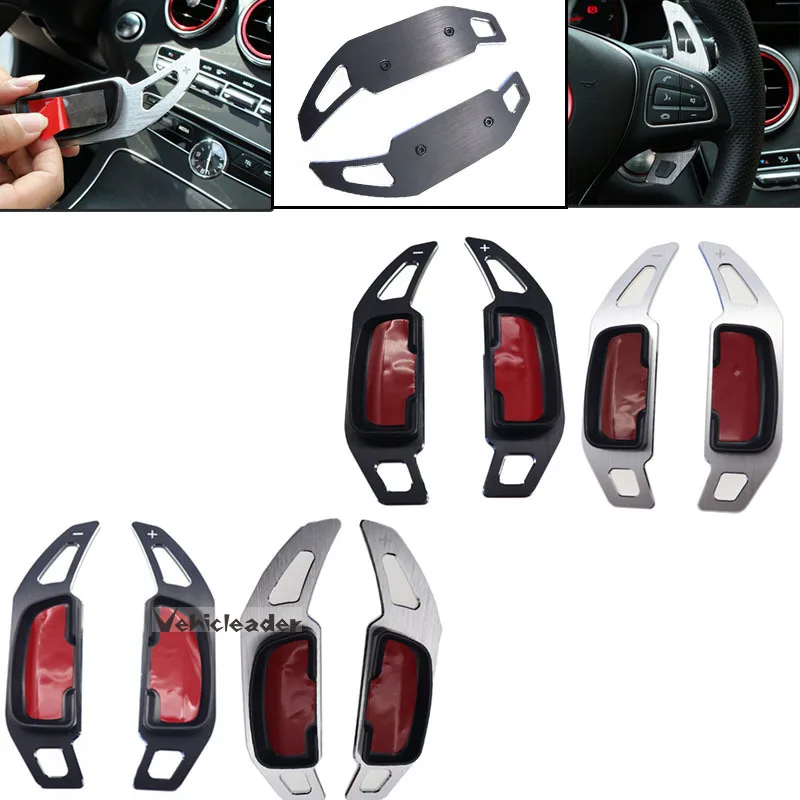 

2pcs Car Steering Wheel Paddle Extension Shift Sticker Decoration Fit For Mercedes Benz A B S E ML GL CLA GLA GLK SL SLK Class