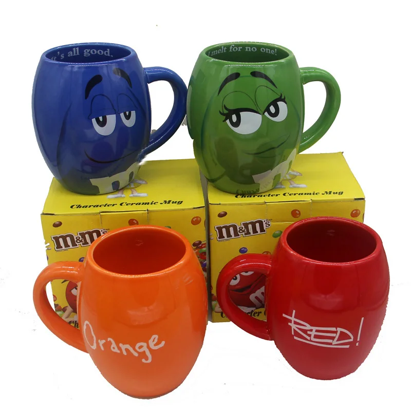 2020New 600mL m&ampm Beans Coffee Mugs Tea Cups and Cartoon Cute Expression Mark Large Capacity Drinkware Christmas Gifts. | Дом и сад