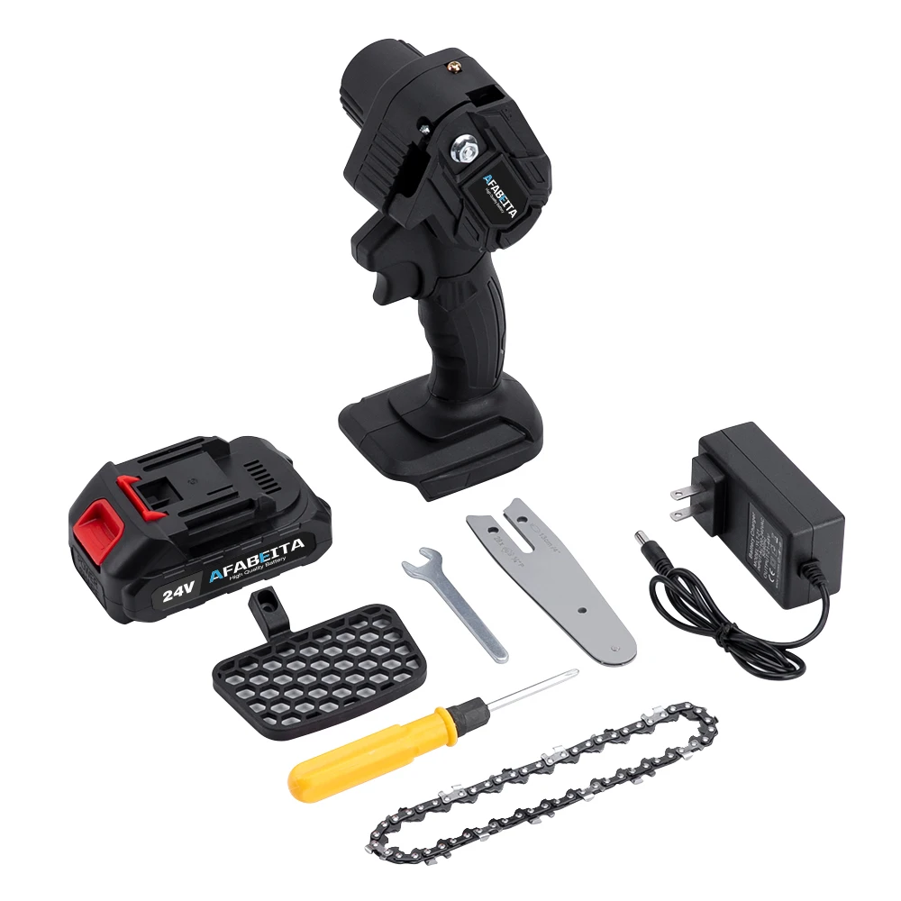 

Removable Mini Pruning Electric Chainsaw With 24V Lithium Battery Woodworking Tools For Garden