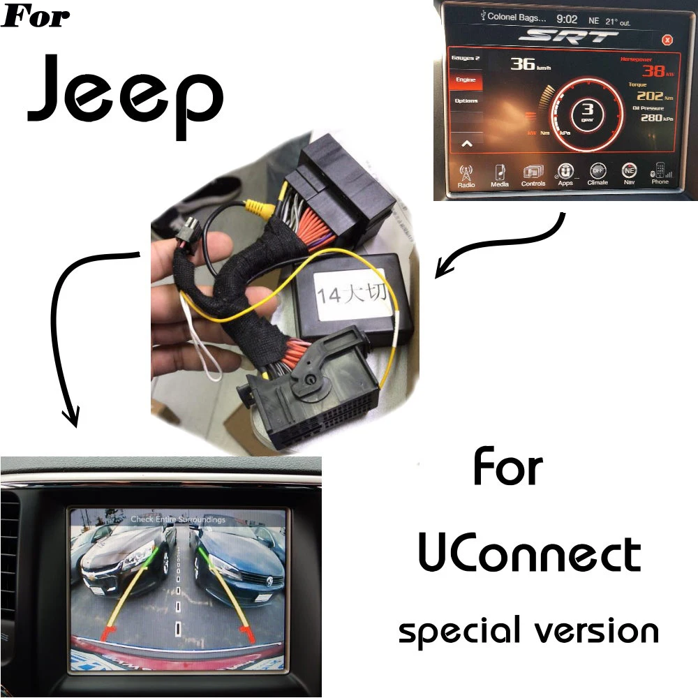 Для Jeep Park вспомогательный передний Bakcup задний Интерфейс камеры Реверсивные