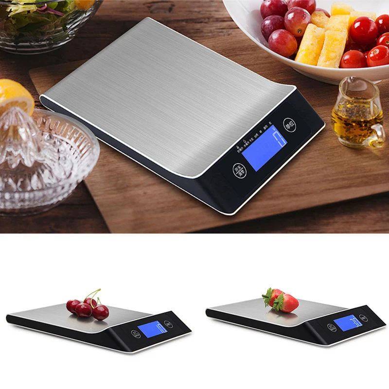 

Digital Kitchen Scale Weight Grams and Ounces Stainless Steel Precise Food Scale for Baking Cooking Easy to Read LCD Promotion
