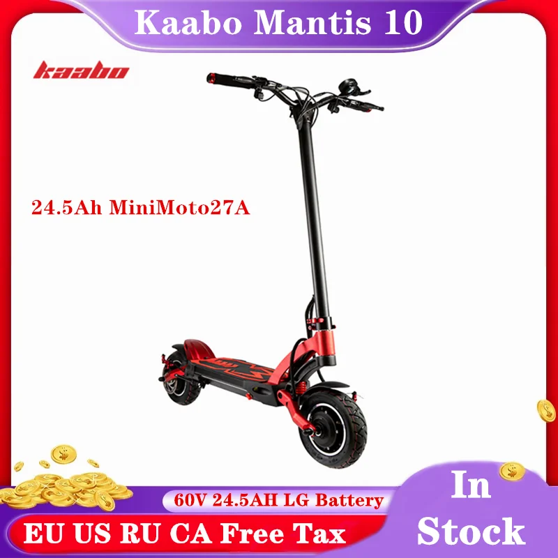 Kaabo Mantis 10 умный электрический самокат 60V 24.5AH LG батарея &quot2000W Двойной Мотор полный
