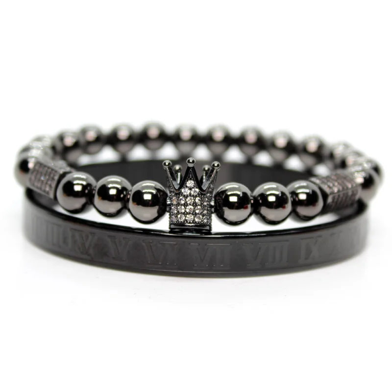 Роскошный медный браслет с короной из нержавеющей стали женские браслеты для