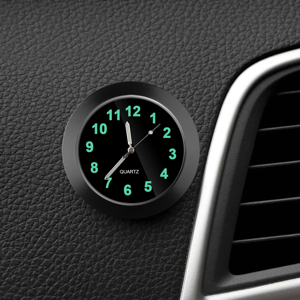 Мини-часы для автомобиля, светящиеся автомобильные цифровые часы с внутренней палочкой, механические кварцевые часы, автомобильное украше...