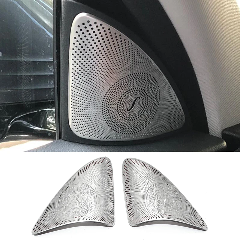 

Car-styling Door Stereo Speaker decoration decals auto Tweeter trim strips covers 2pcs For Mercedes Benz New E class W213 16-17