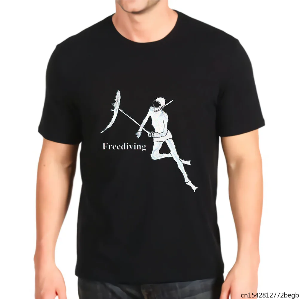 

Freediving Spearfishing Diver with Fish Men's T Shirt