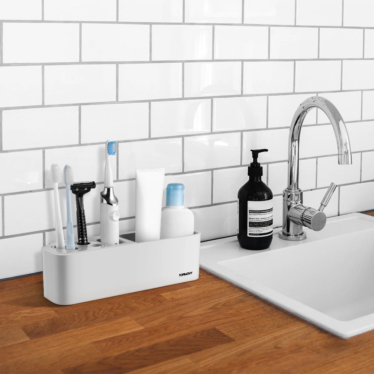 TOPBATHY 1 шт. многофункциональная настенная подставка для зубных щеток монтируемая