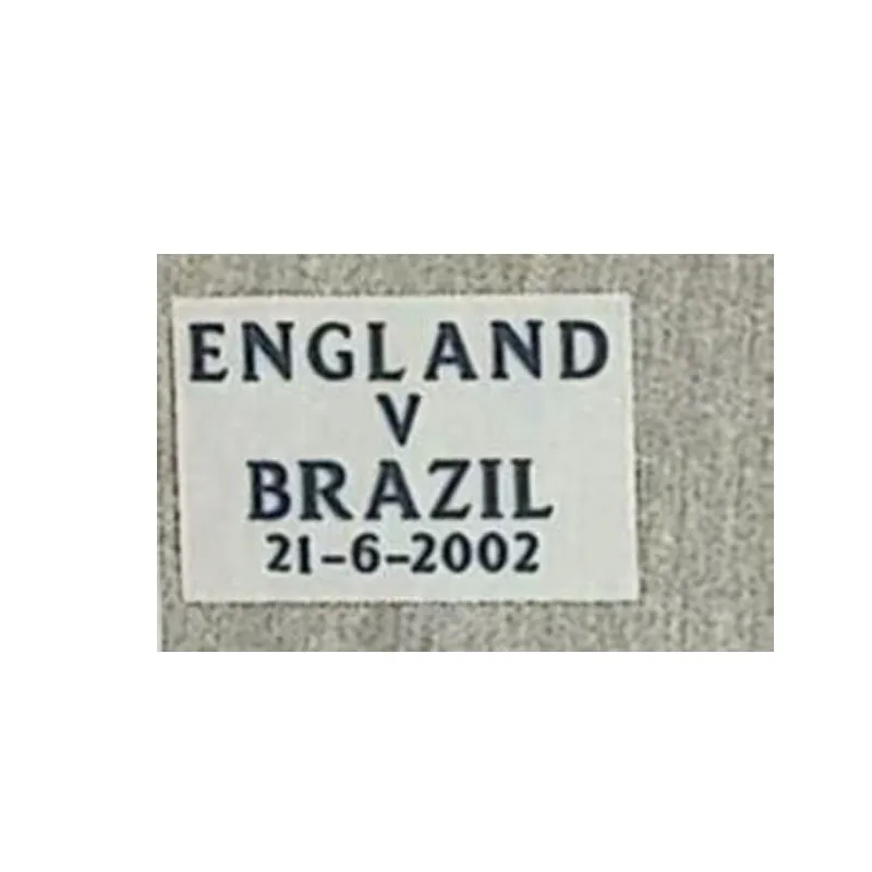 2002 Англия матч Подробная информация против Бразилии футбольная нашивка значок 5