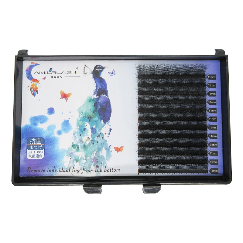 12 рядов/Чехол 7 ~ 15 мм микс премиум натуральные синтетические норковые