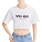 Женские укороченные топы ummer с коротким рукавом и головой сирены, 2021