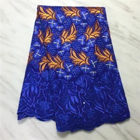 5 yard dry lace fabric latest with stones embroidery african cotton swiss voile popular dubai style for party wedding 2p213