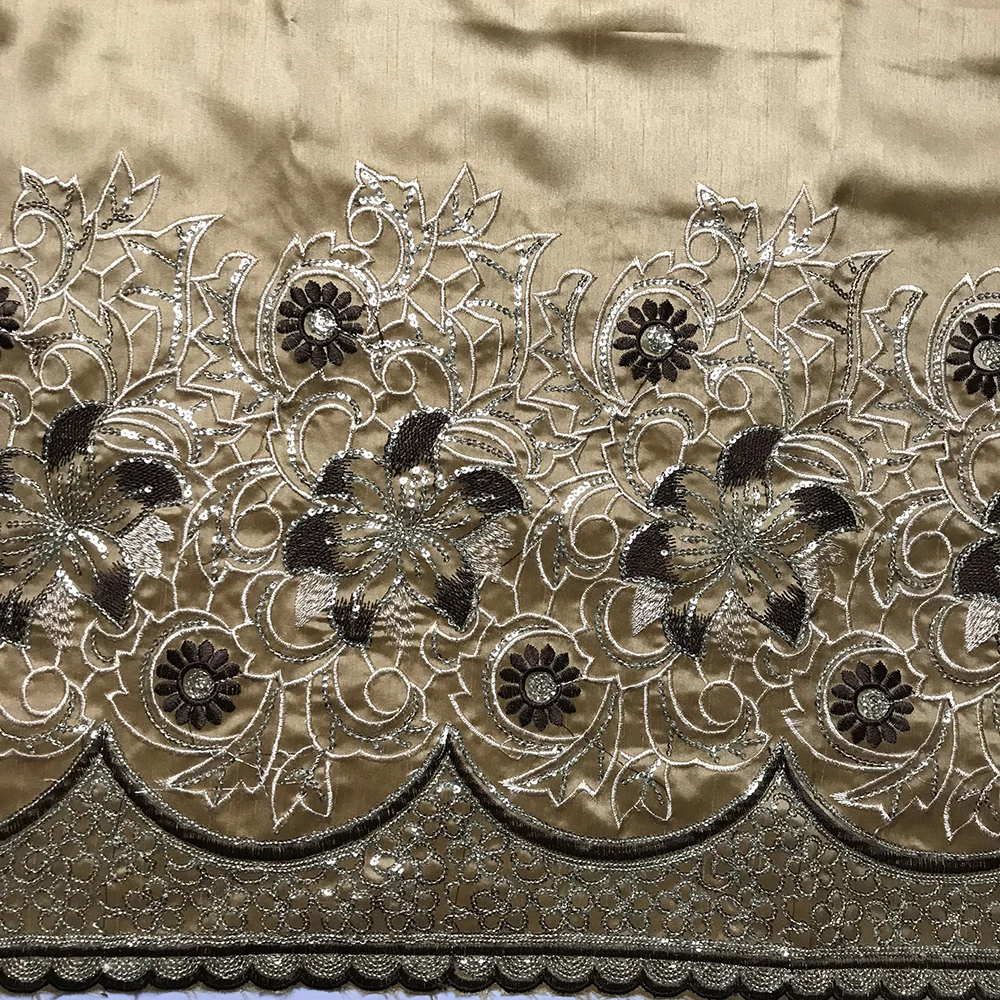 Комплект для рукоделия кружевная ткань в африканском стиле с блестками шелковая