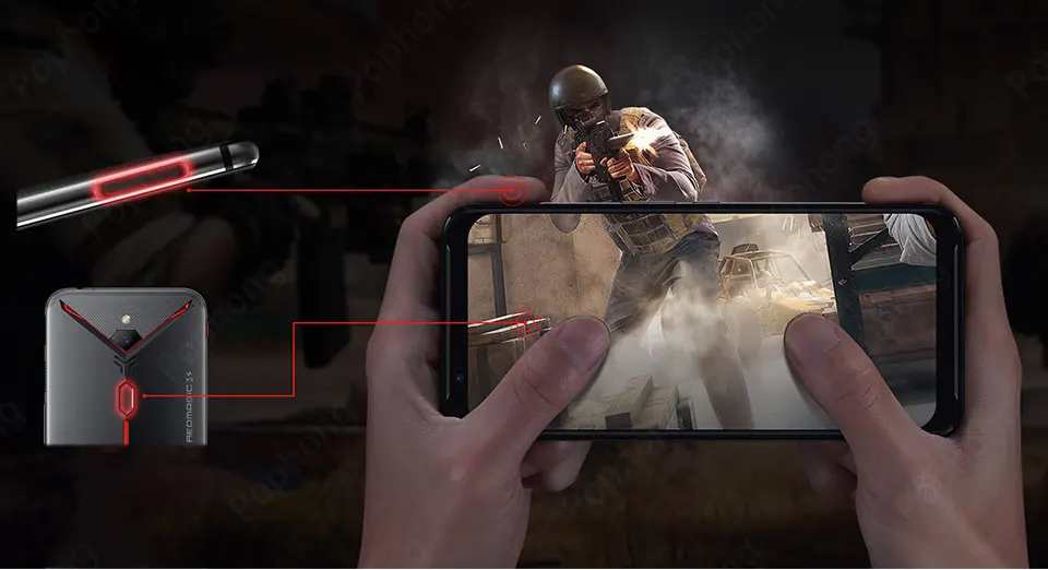 Глобальная версия,, zte Nubia Red Magic 3 S, игровой мобильный телефон 6,65 ''Snapdragon 855 Plus, сканер отпечатков пальцев, 5000 мА/ч, 27 Вт, FastCharge