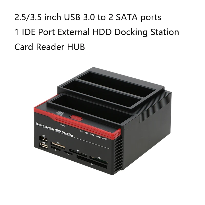 2 5 &quot/3 5&quot USB 3 0 до SATA порт s 1 IDE внешний HDD жесткий диск Док станция кардридер USB3.0
