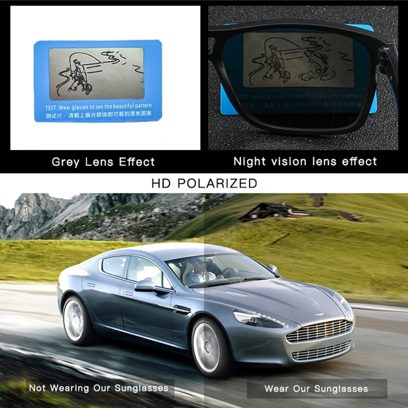 Мужские солнцезащитные очки MVBBFJR квадратные поляризационные зеркальные для