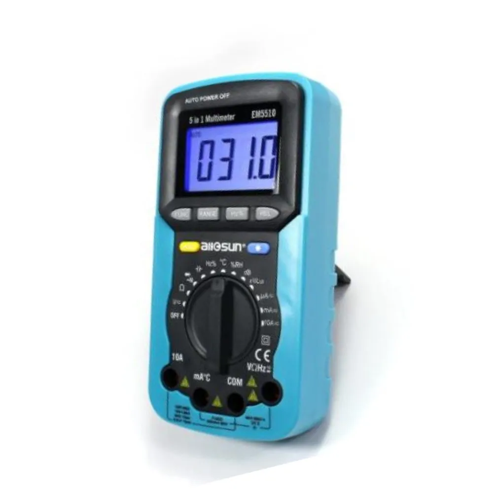 Автомобильный тестер all-sun EM5510 цифровой мультиметр 5 в 1 звуковой уровень