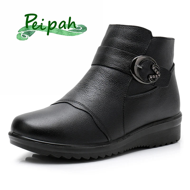 Классические женские ботинки PEIPAH из натуральной кожи ручной работы Женские
