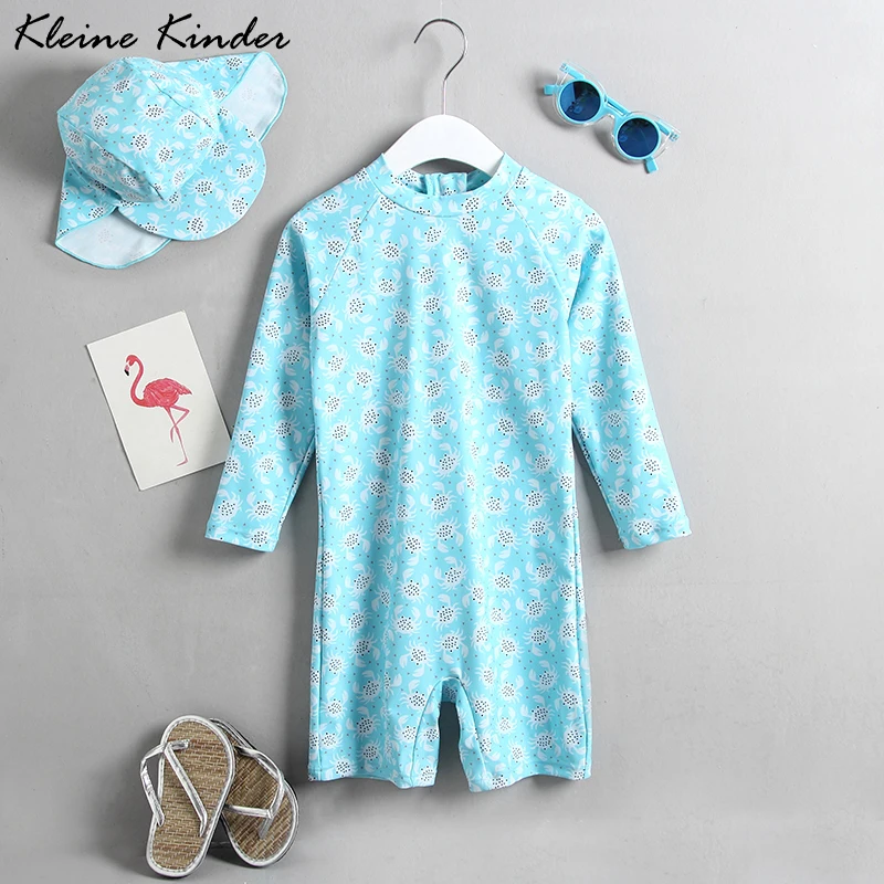 УФ купальник для детей купальный костюм с длинным рукавом и SPF цельный девочек