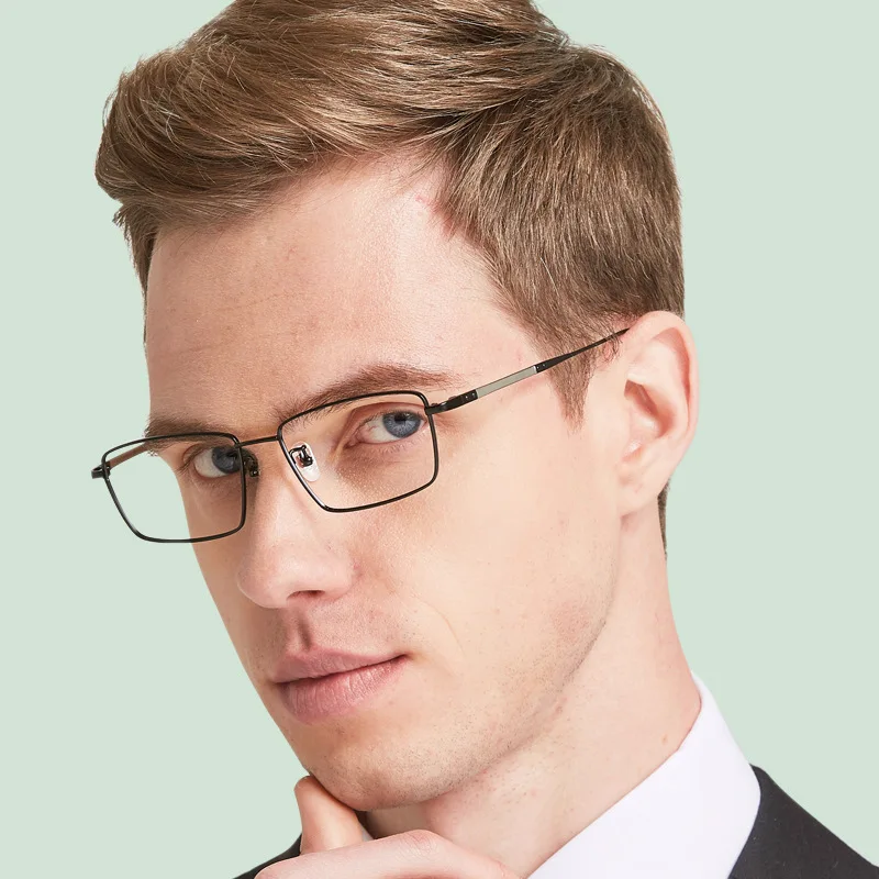 Титановая оправа для очков мужские винтажные Ретро квадратные оптические очки