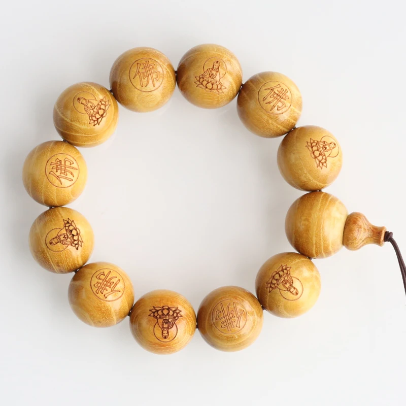 Натуральный Деревянный деревянный браслет ручной работы из золотого дерева