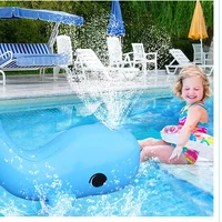 inflatable dolpin shape toy for kid outdoor water fun game toy summer pool games water toys waterpret swim float water spray toy