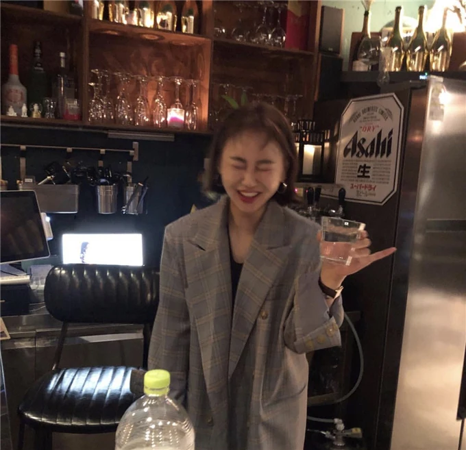 2 цвета 2019 праздничный стиль синий клетчатый блейзер для женщин двойная кнопка