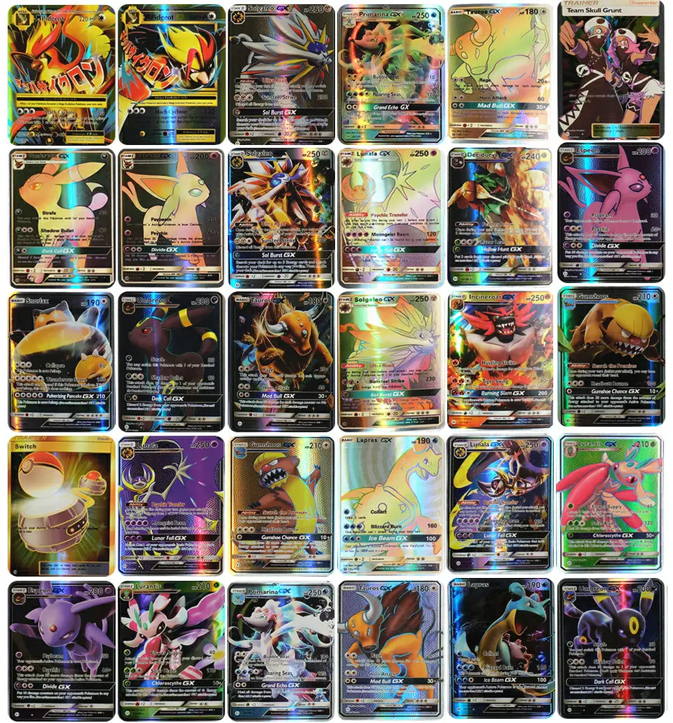 TAKARA TOMY GX Мега Сияющий Покемон карты игры битва карт 200 шт 25 50 шт торговые карты игра детская игрушка «Покемон»