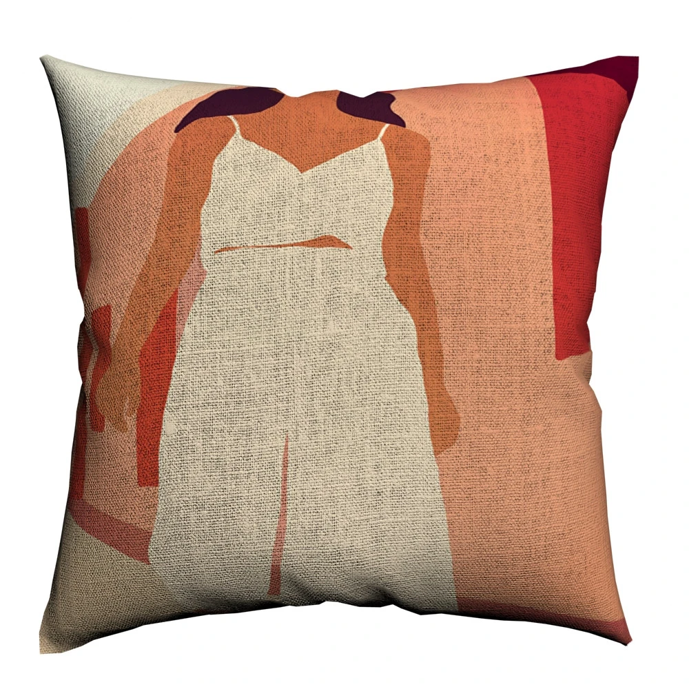 Наволочка для подушки с абстрактными фруктами и растениями 45x45 см | Дом сад