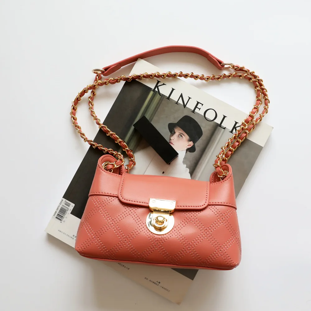 

Women Brand Fashion Shoulder Bag Classic Designer Purse Mini Luxury Genuine Leather Crossbody Bag Diamond Lattice Chain Flap Bag