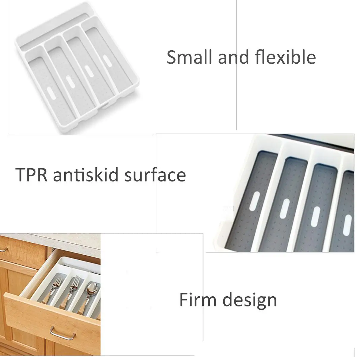 Лоток для столовых приборов пластиковый кухонный ящик органайзер ложка вилка