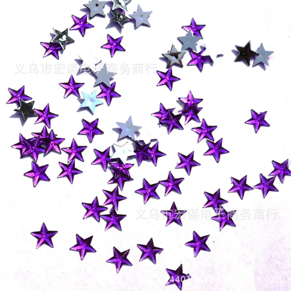 Звезда/акрил/100 штук пайетки ПВХ плоские для изготовления открыток своими руками