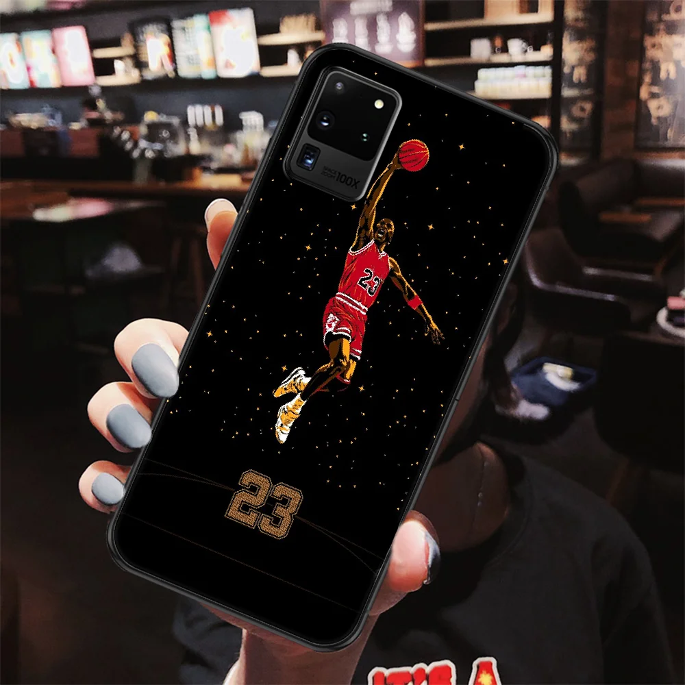 

Jordan Basketball 23 Phone case For Samsung Galaxy Note 4 8 9 10 20 S8 S9 S10 S10E S20 Plus UITRA Ultra black luxury Etui trend