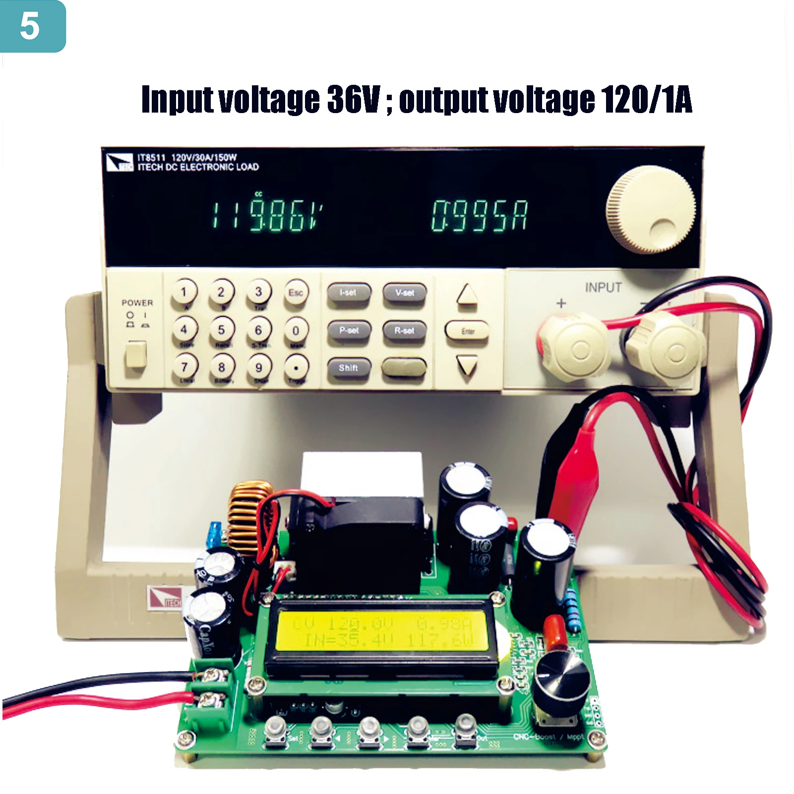 

Computer Communication MPPT Boost Buck Converter Digital LCD Display Automatic Step Up Buck Boost 800W 10-65V to 12-120V