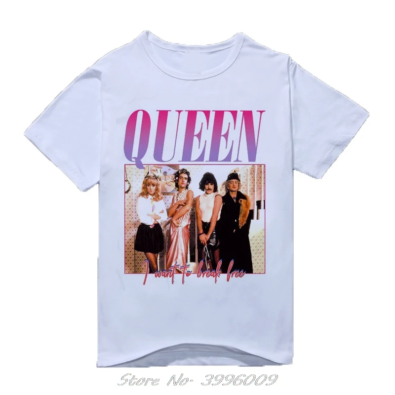 Футболка мужская с принтом группы Queen Повседневная рубашка круглым вырезом и