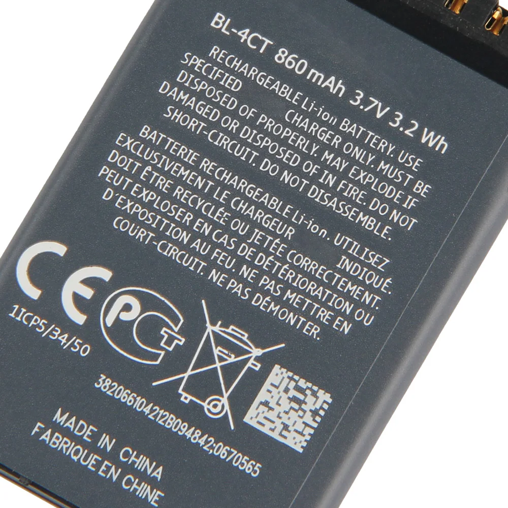 yelping BL-4CT Phone Battery For NOKIA 5310 6700s 7310c 5630 7230 X3 7210s 860mAh | Mobile Batteries