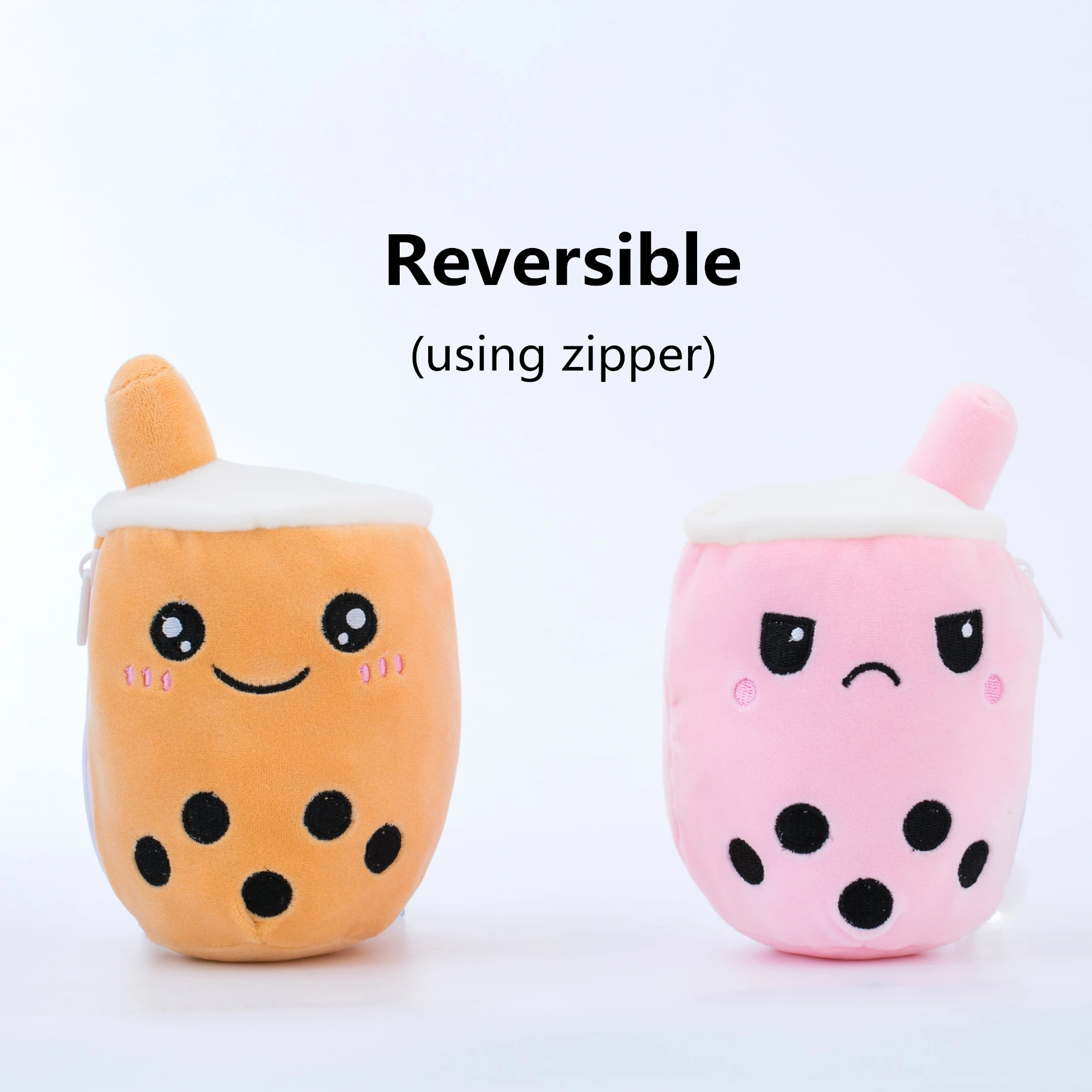 

Двухсторонний двусторонний/потайной мешок Boba Plushie, пузырьковый чай, плюшевая кукла, мягкая набивная Boba, молочный чай для детей, подарок на де...