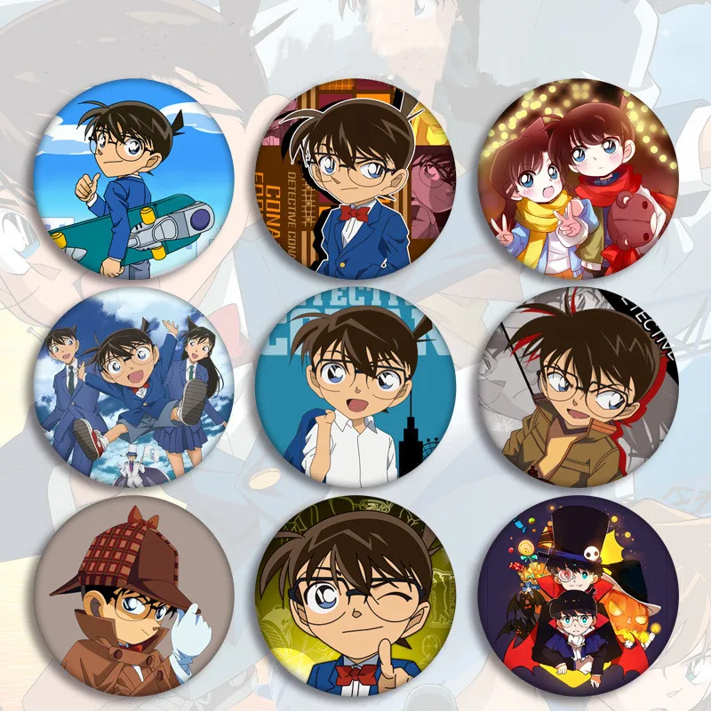 

Anime Detective Conan Badges on a Backpack Anime Icons Pins Badge Decoration Cosplay Bedge Bags Badge Button Brooch Pin Gift