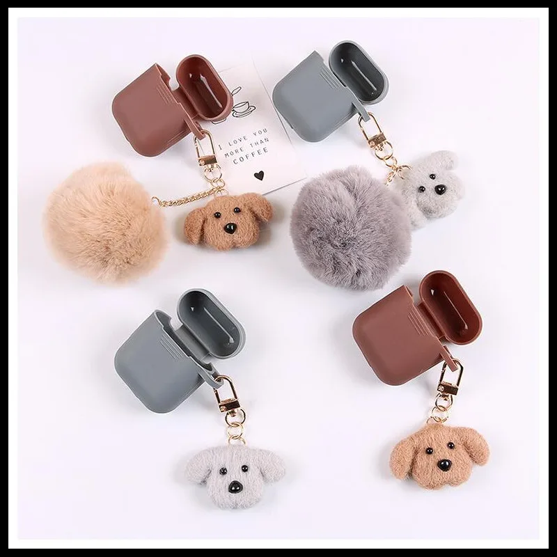 2019 Новая мода с милой собачкой Airpods подвеска брелок для автомобиля брелки ключей