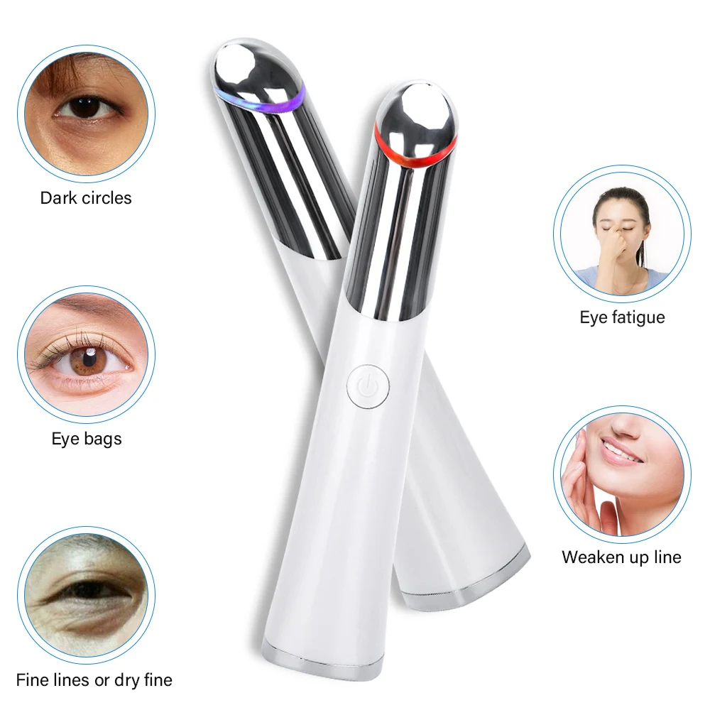 

Electric Eye Massage Pen Photon Temperature Sensitive Eye Instrument Wrinkle Eye Pouch Dark Circles Ionic Vibration Massager