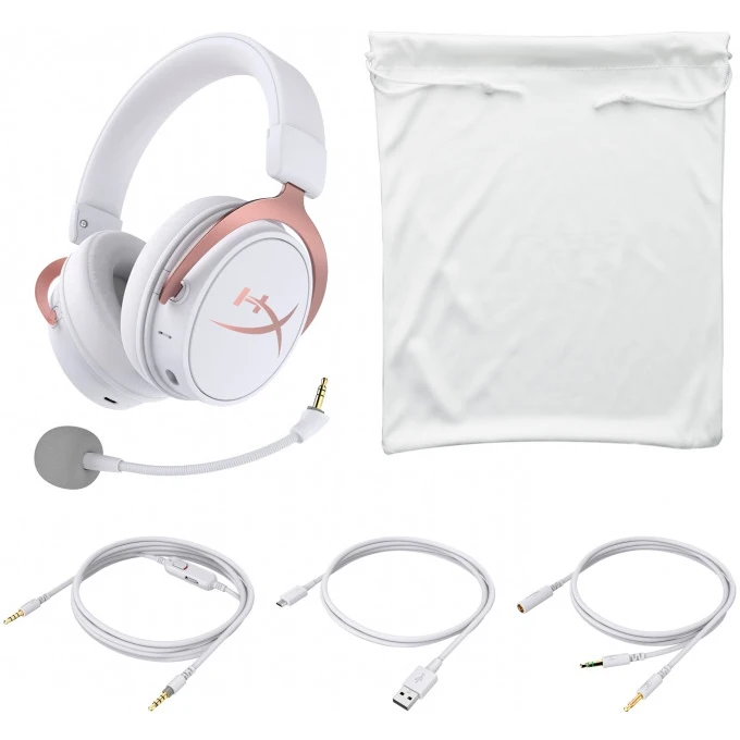 Игровая гарнитура HyperX Cloud MIX HX-HSCAM-RG/WW проводная+Bluetooth 10-40000 Гц 40 Ом 106 дБ 2 микрофона