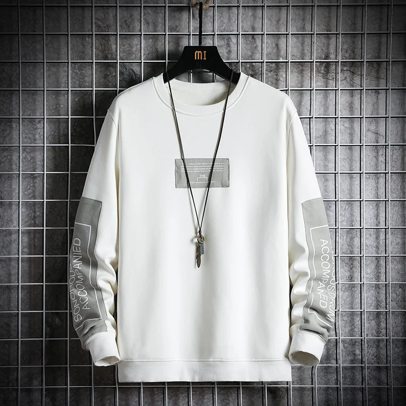 

Men's Sweatshirt Crewneck Shirt Men Casual Hoodie Harajuku High Street Fashion Japan Style Long Sleeve Shirt Spring and Autumn